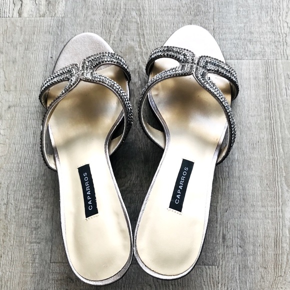 ๐New NWT Caparros Rhinestones ~ 2inches Heeled Sandals Summer Time Lightweight - Picture 8 of 10